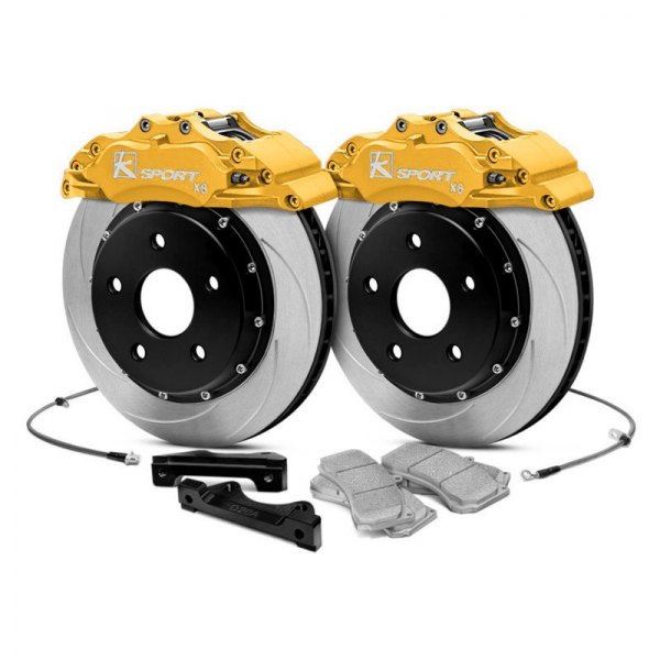  KSport® - ProComp Slotted Fixed Front Brake Kit with 8-Piston Calipers