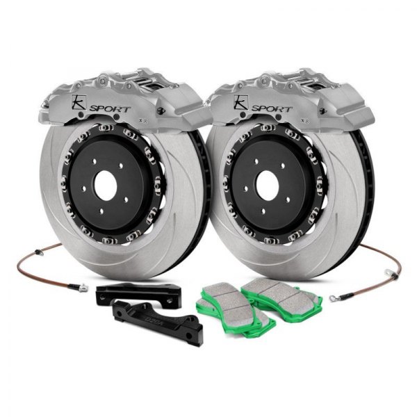  KSport® - SuperComp Slotted Floating Front Brake Kit with 8-Piston Calipers