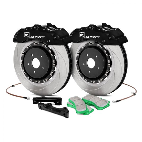  KSport® - SuperComp Slotted Floating Rear Brake Kit with 4-Piston Calipers