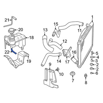 Land Rover OE - Engine Coolant Reservoir Hose