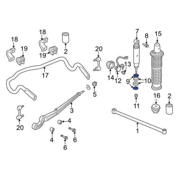 Suspension Shock Absorber Mount Washer