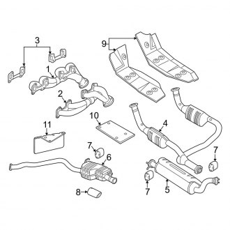 2000 Land Rover Range Rover Oem Exhaust Parts 