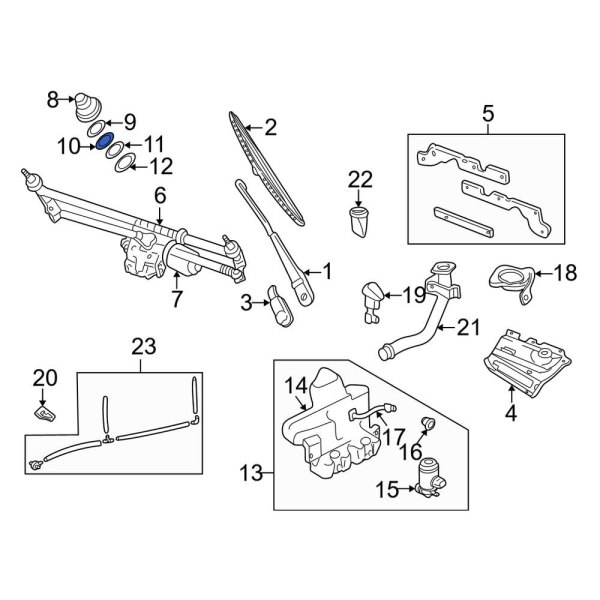 Windshield Wiper Linkage Washer