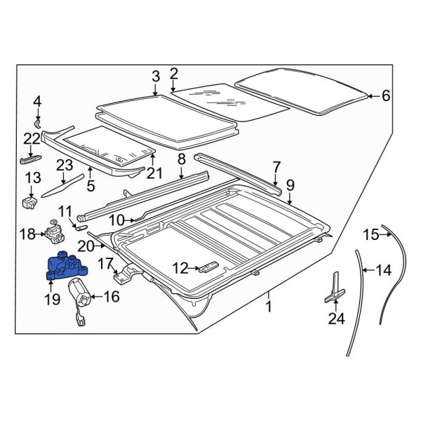 Sunroof Motor Spacer