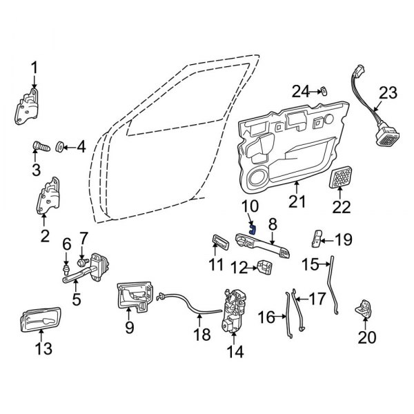 Interior Door Handle Clip