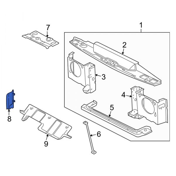 Radiator Support Air Deflector