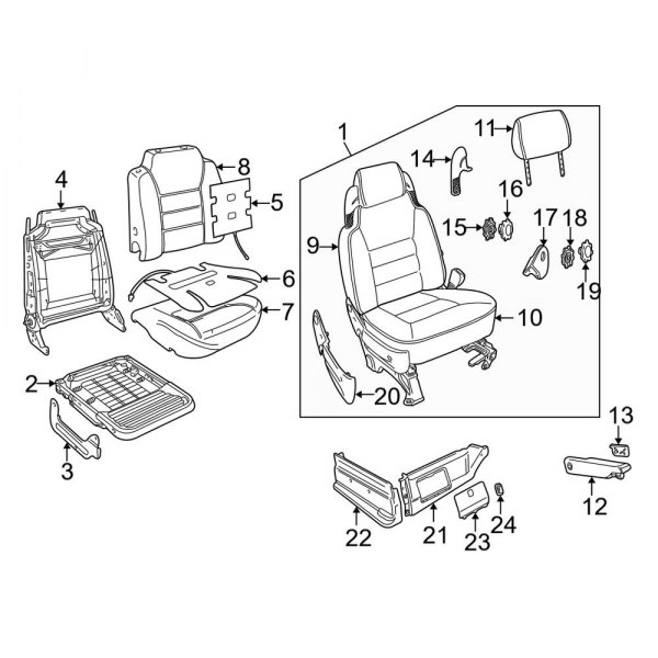 Seats & Tracks - Front Seat Components