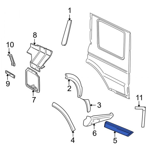 Rear Body Panel Molding