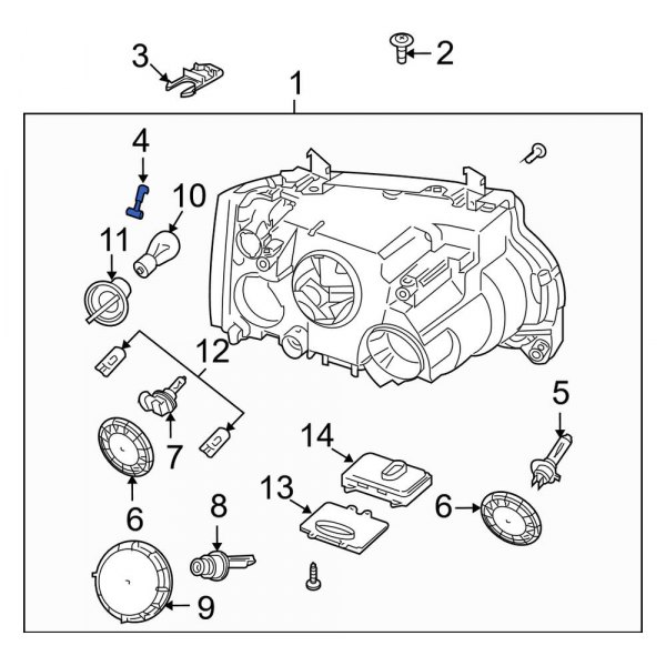 Land Rover OE LR043152 Front Headlight Housing Vent Tube