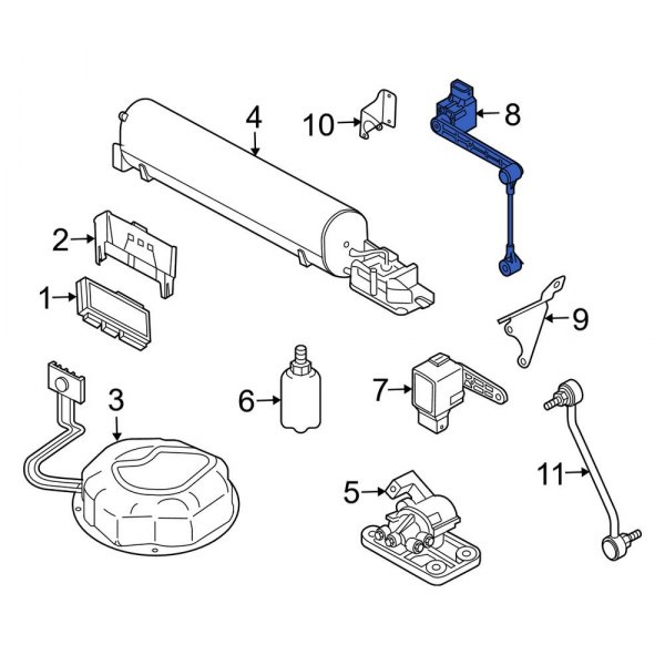 Land Rover OE RQH100030 Rear Suspension Ride Height Sensor