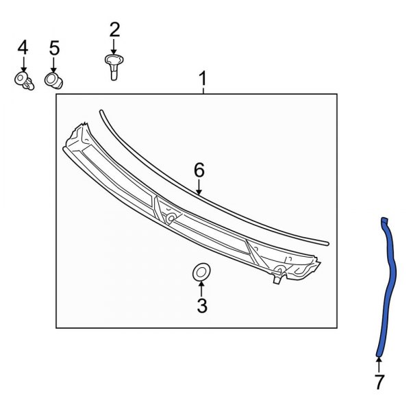 Cowl Panel Drain Hose