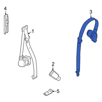 Land Rover OE - Rear Center Seat Belt Lap and Shoulder Belt