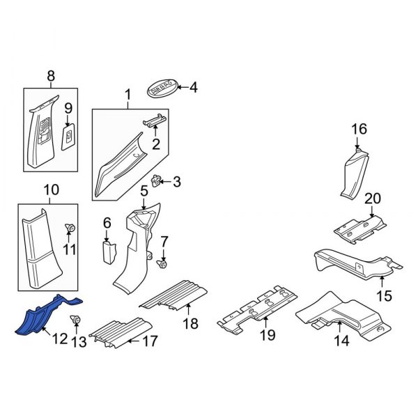 Door Pillar Post Trim Set