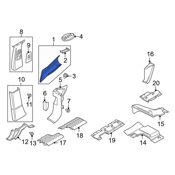 Body A-Pillar Trim Panel