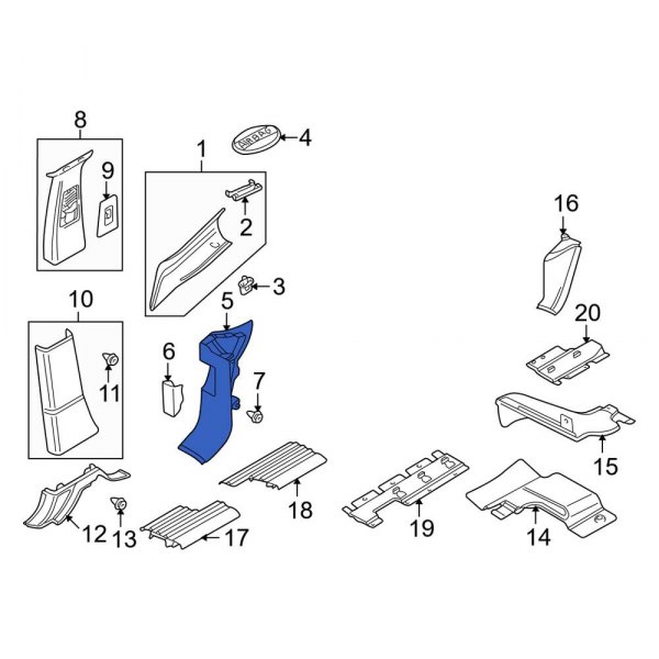 Land Rover OE LR009280 Left Kick Panel Trim