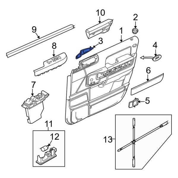 Door Interior Trim Panel Bracket