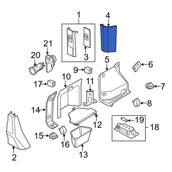 Body D-Pillar Trim Panel