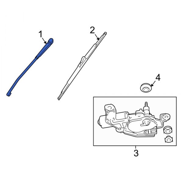 Back Glass Wiper Arm