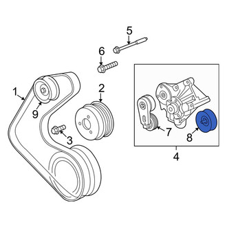 Land Rover OE - Lower Accessory Drive Belt Idler Pulley