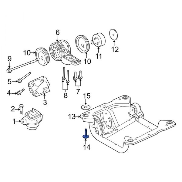 Transmission Crossmember Bolt