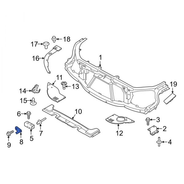 Radiator Support Splash Shield Bracket