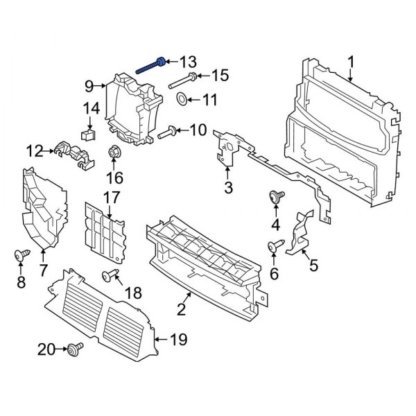 Radiator Support Air Deflector Bolt