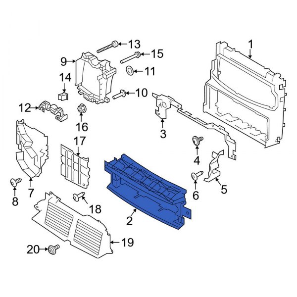 Radiator Support Air Deflector