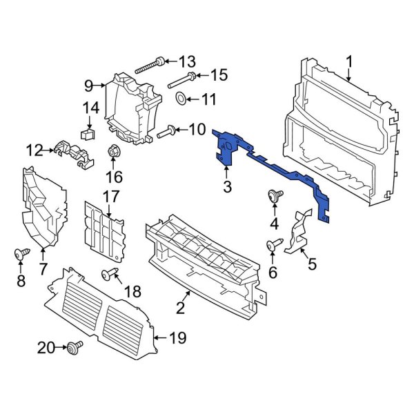 Radiator Support Air Deflector