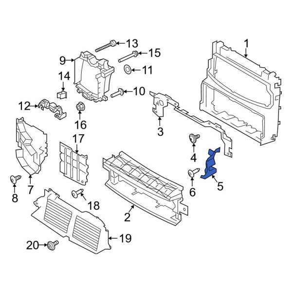 Radiator Support Baffle