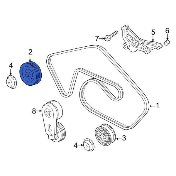 Accessory Drive Belt Idler Pulley