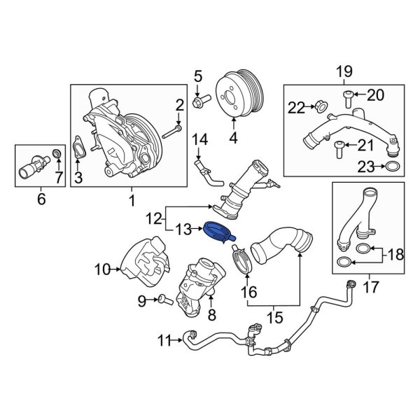 Engine Coolant Pipe Clamp
