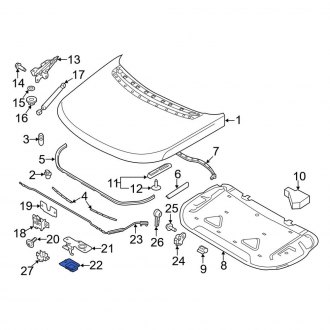 Land Rover Defender Replacement Hood Hardware — CARiD.com