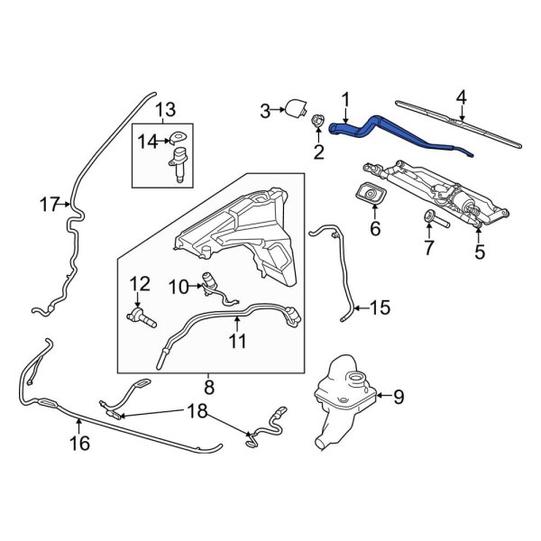 Windshield Wiper Arm