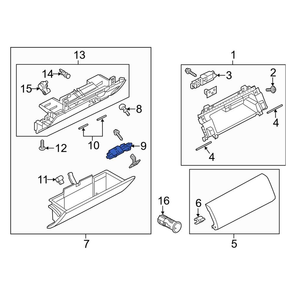 Land Rover OE LR035176 Front Glove Box Latch