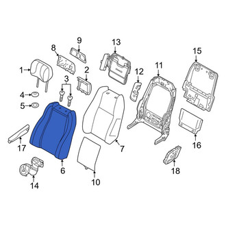 Land Rover OE - Front Right Seat Back Cushion Cover