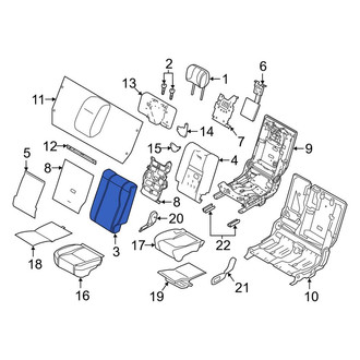 Land Rover OE - Rear Left Seat Back Cushion Cover