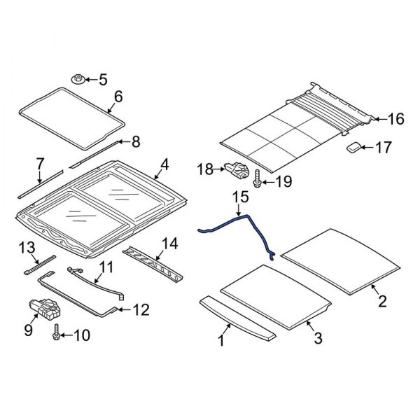 Land Rover OE LR145236 Left Sunroof Drain Hose