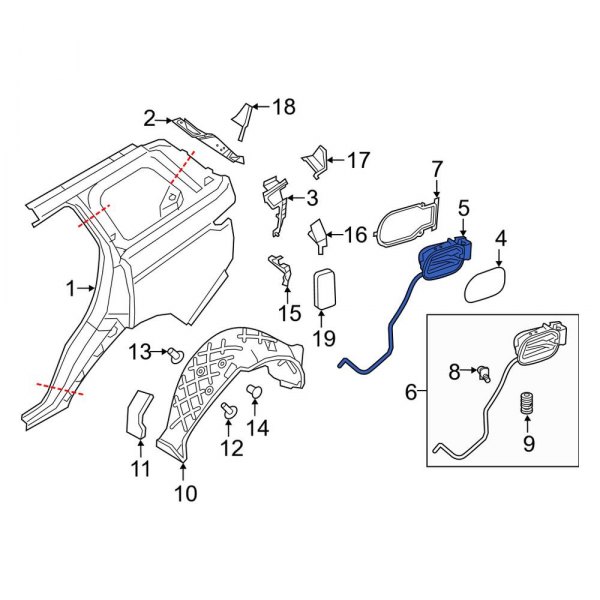 Fuel Filler Housing