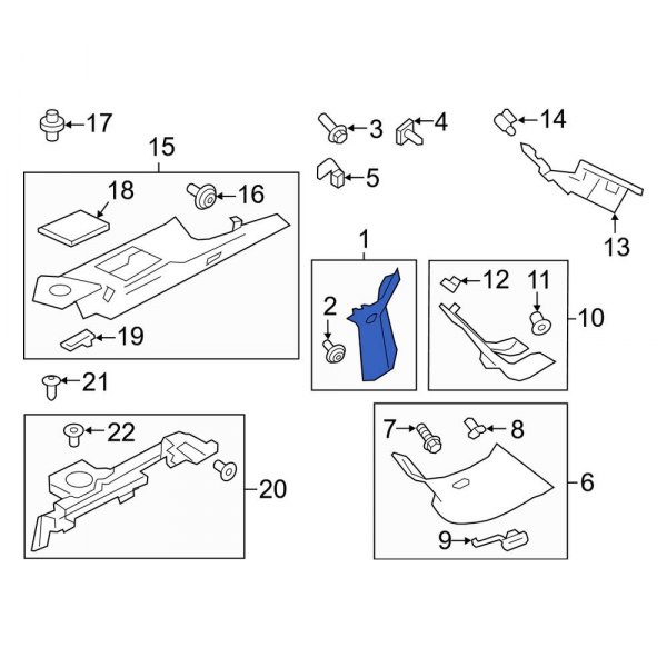 Body C-Pillar Trim Panel