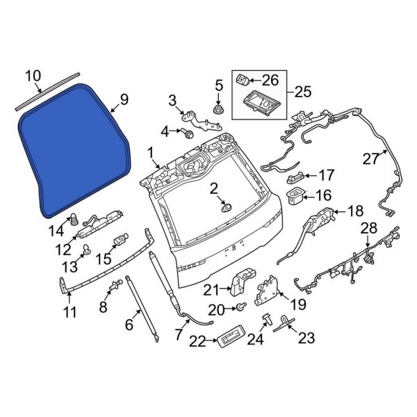 Land Rover OE LR147402 Rear Hatch Seal