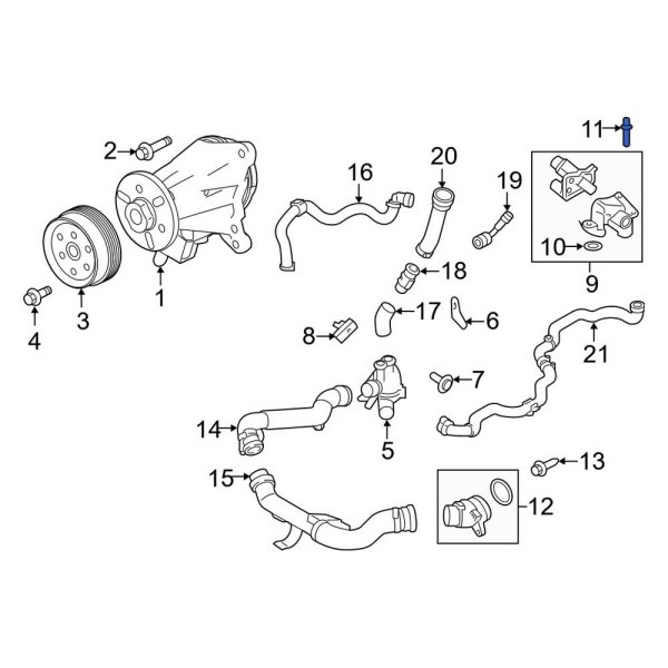 Engine Coolant Outlet Housing Bolt