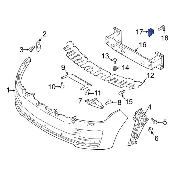 Bumper Impact Bar Bracket