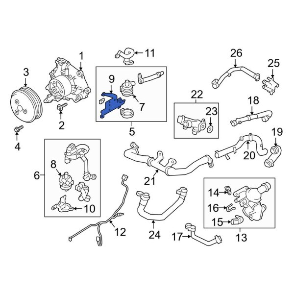 Engine Water Pump Bracket