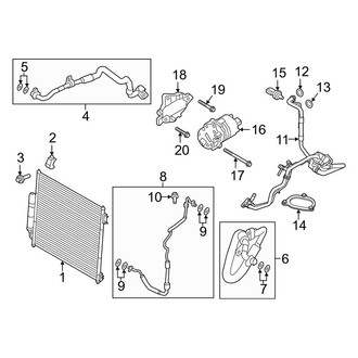 Land Rover OE - Air Conditioner & Heater - Condenser, Compressor & Lines (2.0L)
