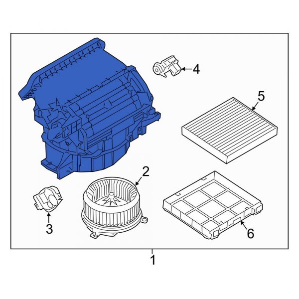 HVAC Blower Case Assembly