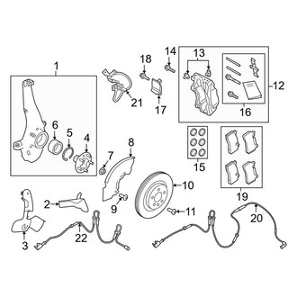 Land Rover OE - Front Suspension - Brake Components (19" Wheels)