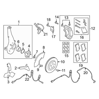 Land Rover OE - Front Suspension - Brake Components (20" to 22" Wheels)