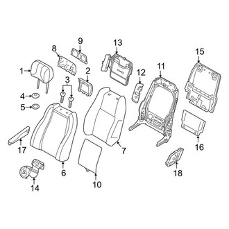 Land Rover OE - Seats & Tracks - Passenger Seat Components (Seat Back Components, With Cooled Seats)