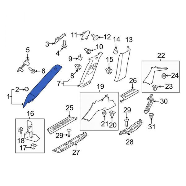 Body A-Pillar Trim Panel