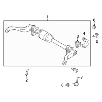 Land Rover OE - Rear Suspension - Stabilizer Bar & Components (With Active Stabilizer), (Autobiography / HSE / SV Autobiography / SV Autobiography Dynamic)